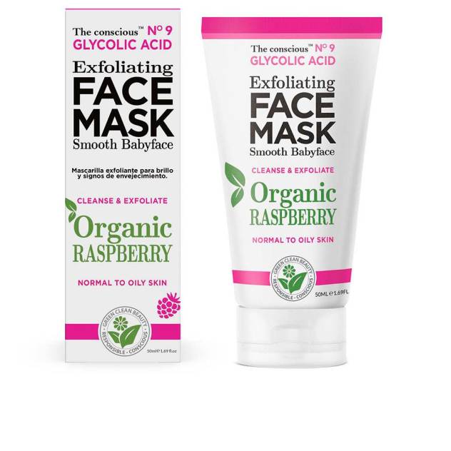 GLYCOLIC ACID exfoliating face mask organic raspberry 50 ml