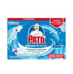 PATO WC DISCOS ACTIVOS x 2 recambios #frescor marino 2 u