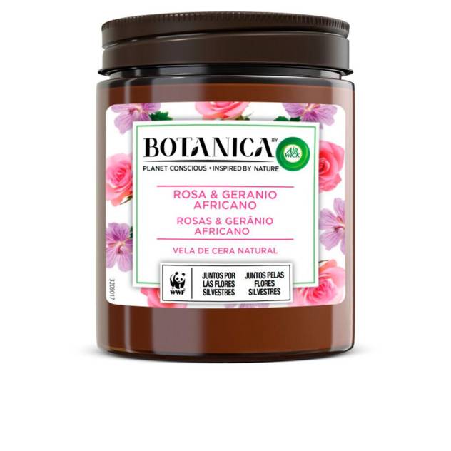 BOTANICA VELA rosa & geranio 205 gr