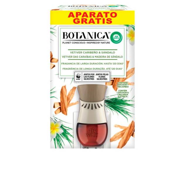 BOTANICA ambientador eléctrico completo #vetiver & sándalo 19 ml