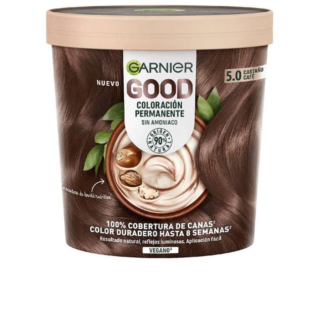 GOOD coloración permanente #5.0 castaño café 217 ml GOOD coloración permanente #5.0 castaño café 217 ml
