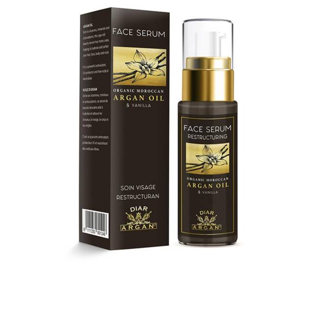 SÉRUM FACIAL REESTRUCTURANTE de argán puro y vainilla 30 ml