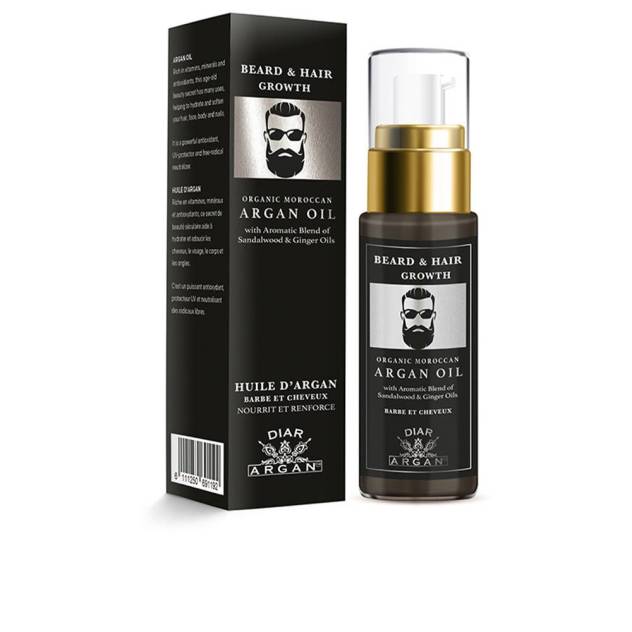 SÉRUM FORTALECEDOR BARBA Y CABELLO con argán puro sándalo y jengibre 30 ml