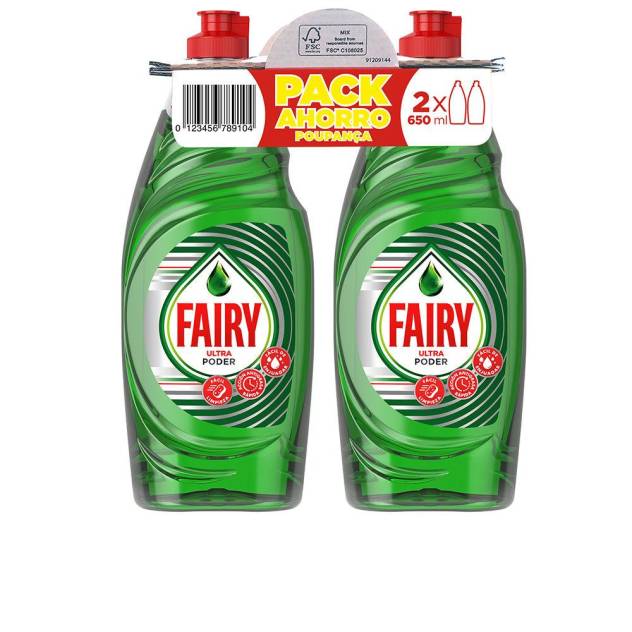 FAIRY ULTRA PODER LAVAVAJILLAS CONCENTRADO LOTE 2 x 650 ml