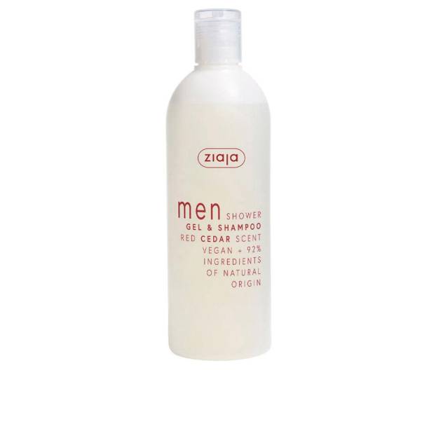 Gel de dus 2 in 1 pentru barbati cu extract de cedar rosu Ziaja MEN 400 ml