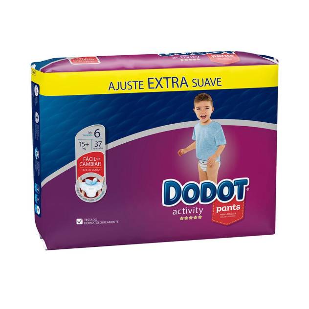 DODOT PANTS ACTIVITY talla 6 pañal-braguita 15 - + kg 37 u