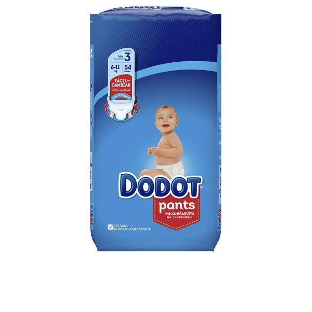 DODOT PANTS ETAPAS talla 3 pañal-braguita 6-11 kg 54 u