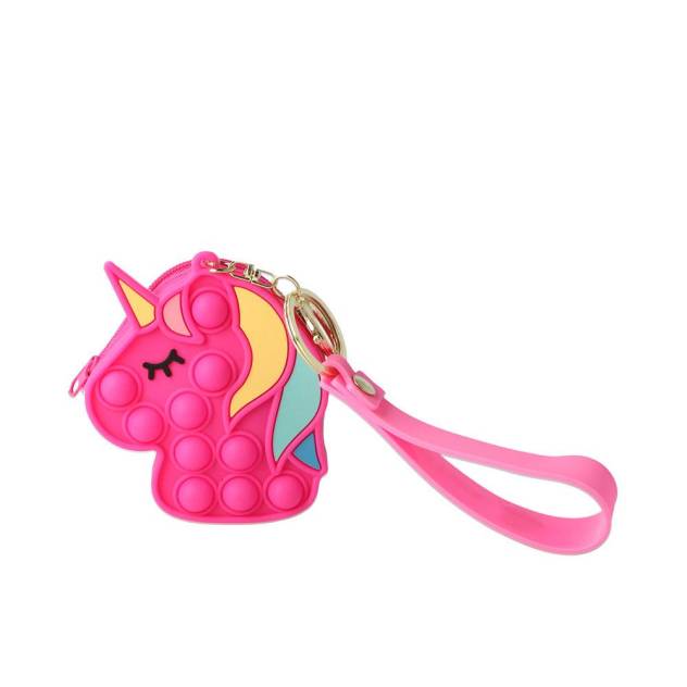 MONEDERO silicona pop-it unicornio 7,5 x 9 x 3 cm 1 u