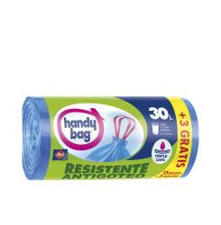 HANDY BAG ANTIBACTERIAS bolsa basura 30 litros 18 u