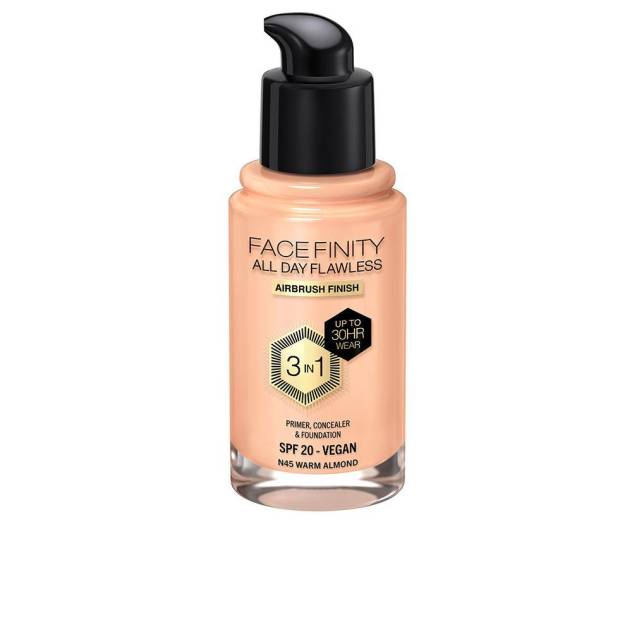 FACEFINITY ALL DAY FLAWLESS 3 IN 1 foundation #N45-warm almond 30 ml