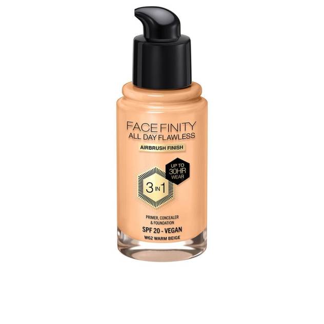 FACEFINITY ALL DAY FLAWLESS 3 IN 1 foundation #W62-warm beige 30 ml