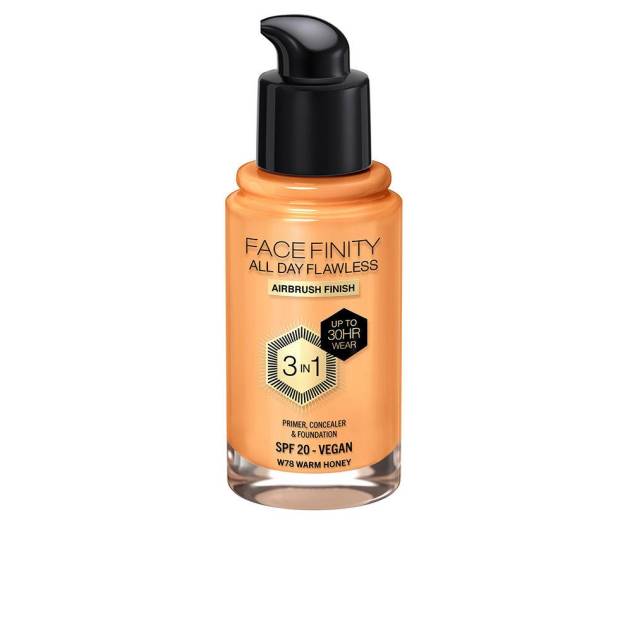 FACEFINITY ALL DAY FLAWLESS 3 IN 1 foundation #W78-warm honey 30 ml FACEFINITY ALL DAY FLAWLESS 3 IN 1 foundation #W78-warm honey 30 ml