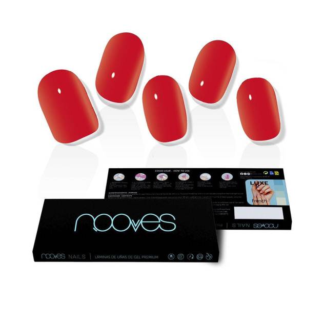 LÁMINAS DE UÑAS DE GEL crimson red premium luxe solid #rojo 20 u