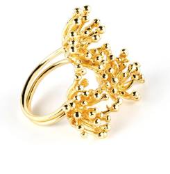 DEYÁ FLOWER anillo #oro brillo 1 u