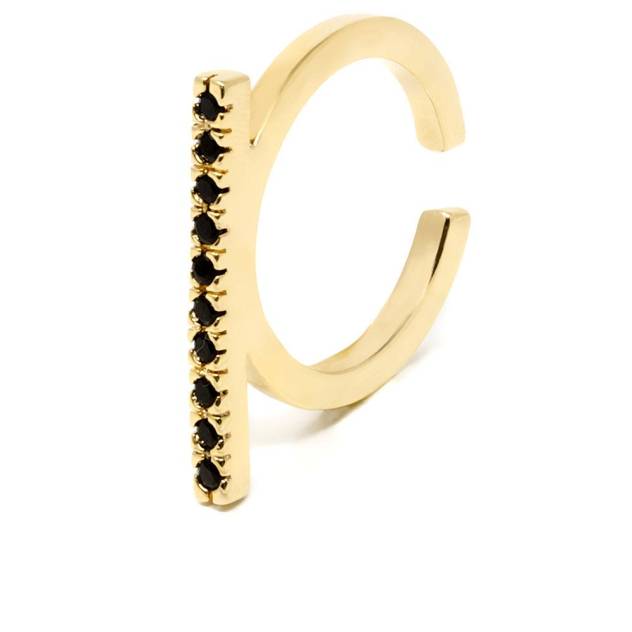 MANHATTAN BLACK anillo #oro brillo 1 u