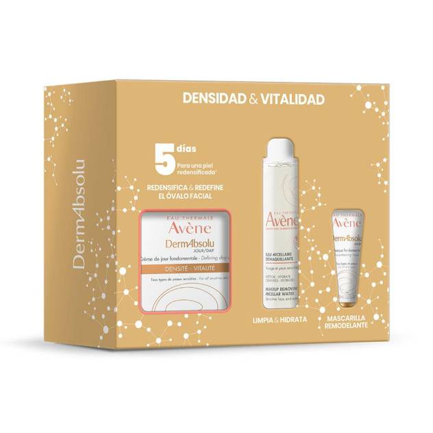 DERMABSOLU CREMA DÍA ESENCIAL + MASK + MICELAR LOTE 3 pz