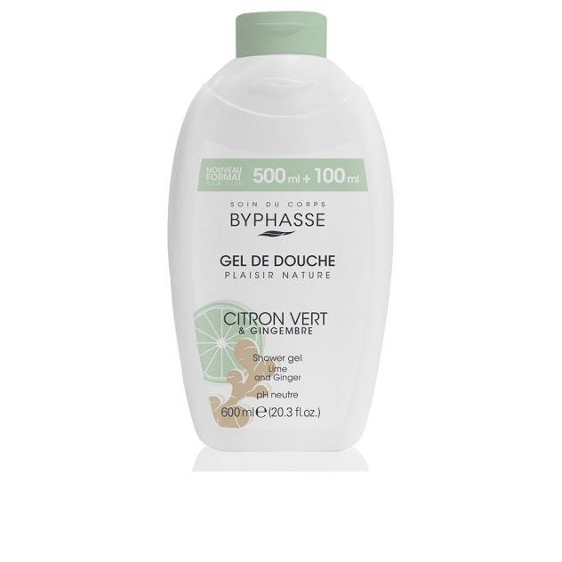 Gel de dus revigorant cu extract de lime si ghimbir BYPHASSE CITRON VERT & JENGIBRE 600 ml