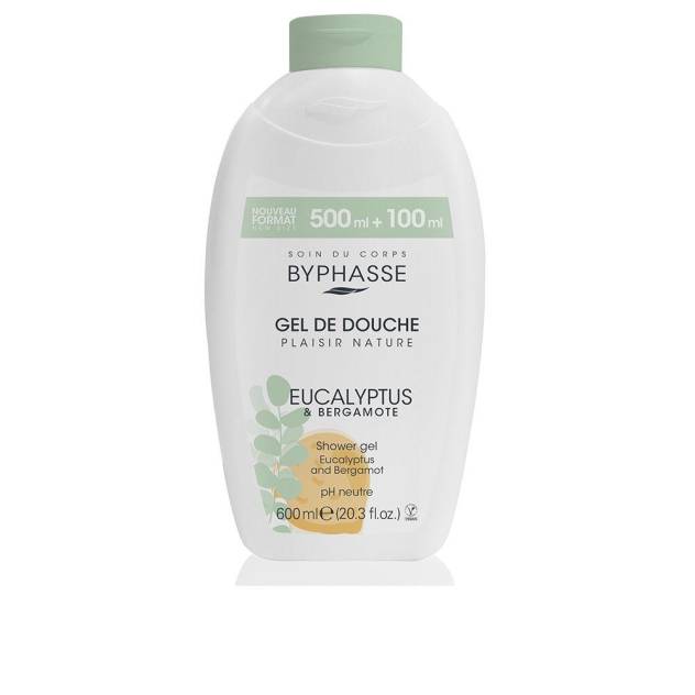 Gel de dus revigorant cu extract de eucalipt si bergamota BYPHASSE EUCALYPTUS & BERGAMOTE 600 ml