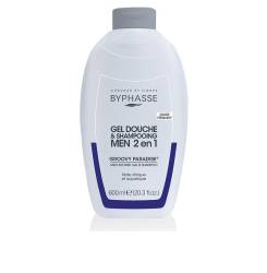 Gel de dus si sampon hidratant 2 in 1 pentru barbati BYPHASSE GROOVY PARADISE 600 ml