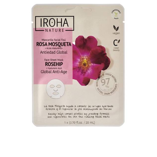 ROSA MOSQUETA mascarilla facial tisú 1 u