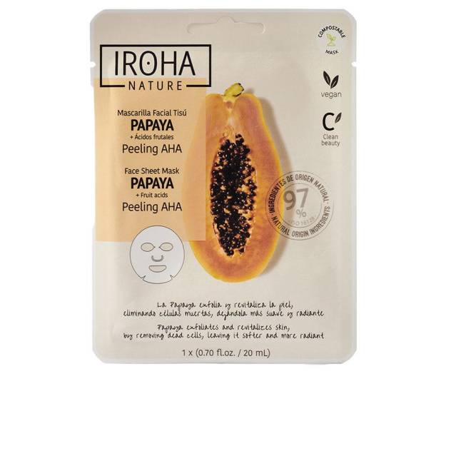 PAPAYA PEELING AHA mascarilla facial tisú 1 u