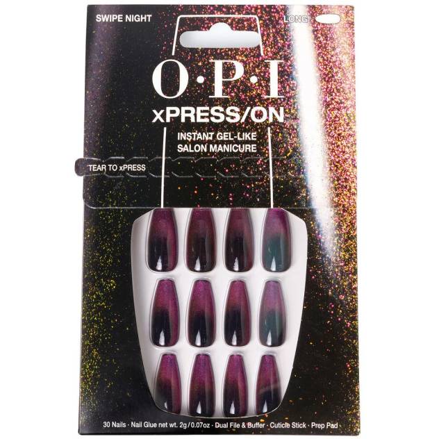 OPI xPRESS/ON Uñas Artificiales Nail Art #Swipe Night 30 u