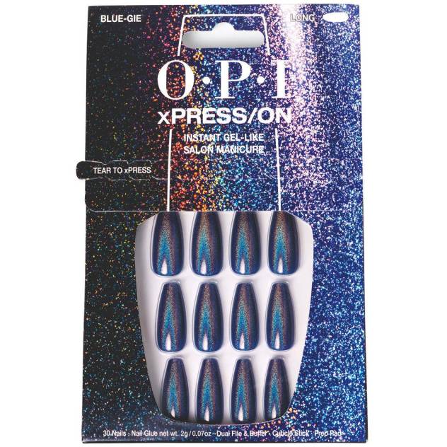 OPI xPRESS/ON Uñas Artificiales Nail Art #Blue-Gie 30 u