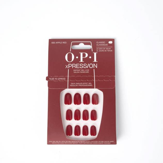 OPI xPRESS/ON Uñas Artificiales Tonos Icónicos #Big Apple Red 30 u