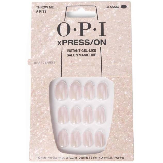 OPI xPRESS/ON Uñas Artificiales Tonos Icónicos #Throw Me a Kiss 30 u