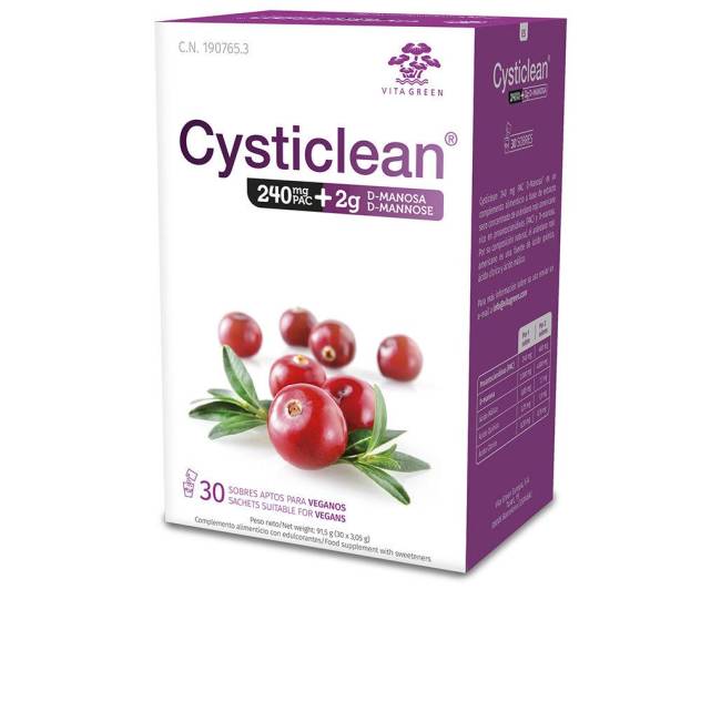 CYSTICLEAN D-MANOSA con 240mg PAC y Arándano Rojo sobres 30 u