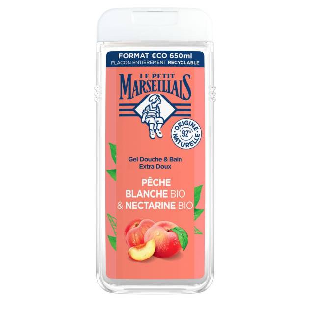 LE PETIT MARSEILLAIS gel baño melocotón y nectarina 650 ml