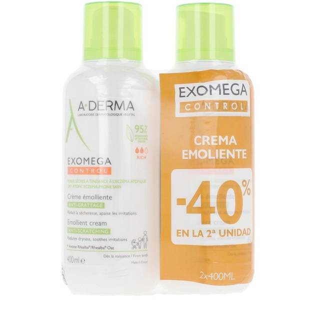 Set crema emolienta anti-iritatii A-DERMA EXOMEGA CONTROL 2 x 400 ml Set crema emolienta anti-iritatii A-DERMA EXOMEGA CONTROL 2 x 400 ml