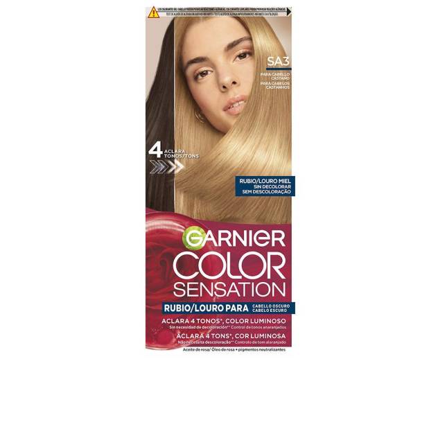 COLOR SENSATION tinte rubio luminoso sin decoloración para cabello oscuro #Louro Miel 5 u