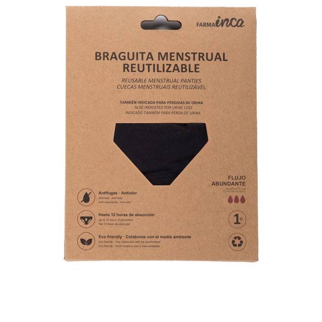 BRAGUITA MENSTRUAL absorción super #negra talla L 1u