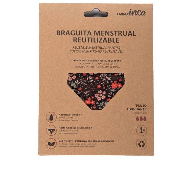 BRAGUITA MENSTRUAL absorción super #flores talla M 1 u