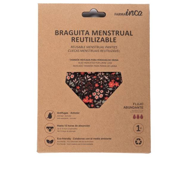 BRAGUITA MENSTRUAL absorción super #flores talla L 1 u