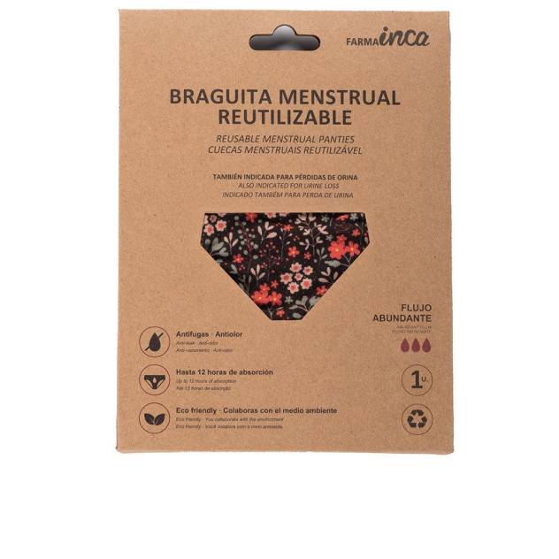 BRAGUITA MENSTRUAL absorción super #flores talla XL 1 u