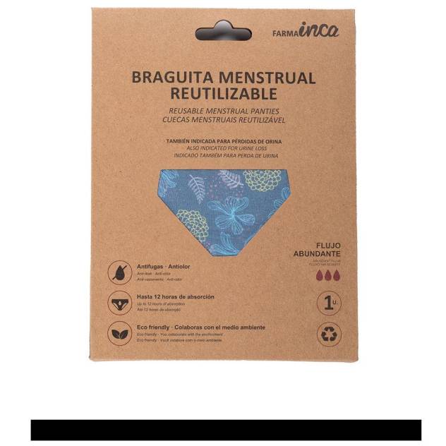 BRAGUITA MENSTRUAL absorción super #azul talla XS 1 u