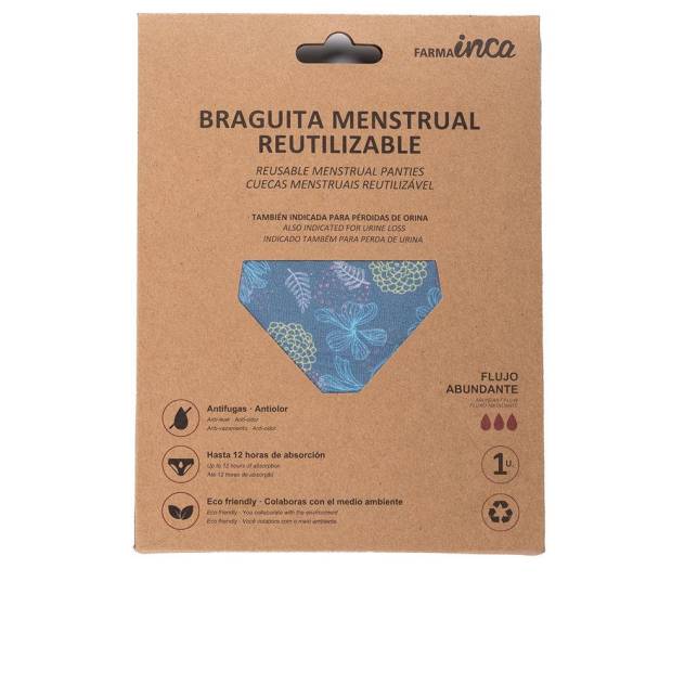BRAGUITA MENSTRUAL absorción super #azul talla M 1 u