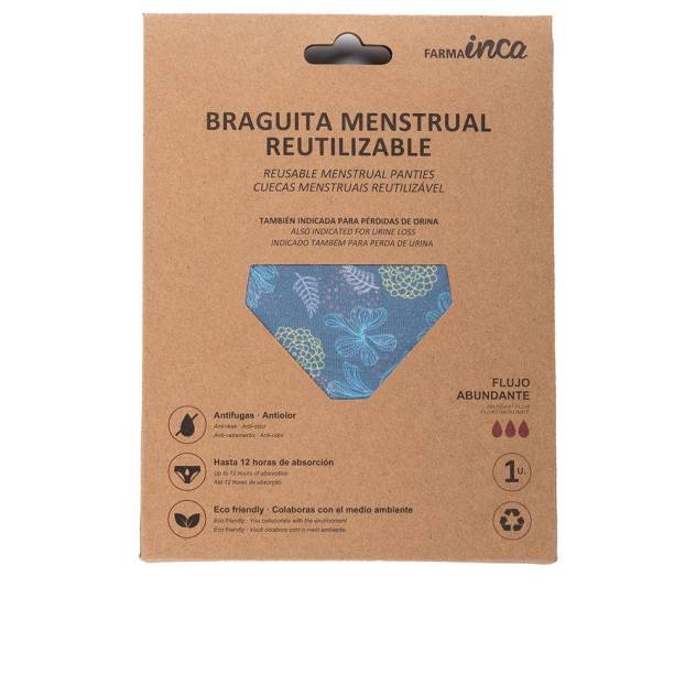BRAGUITA MENSTRUAL absorción super #azul talla L 1 u