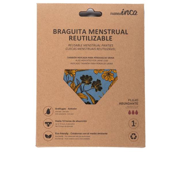 BRAGUITA MENSTRUAL absorción super #flores amarillas talla S 1 u