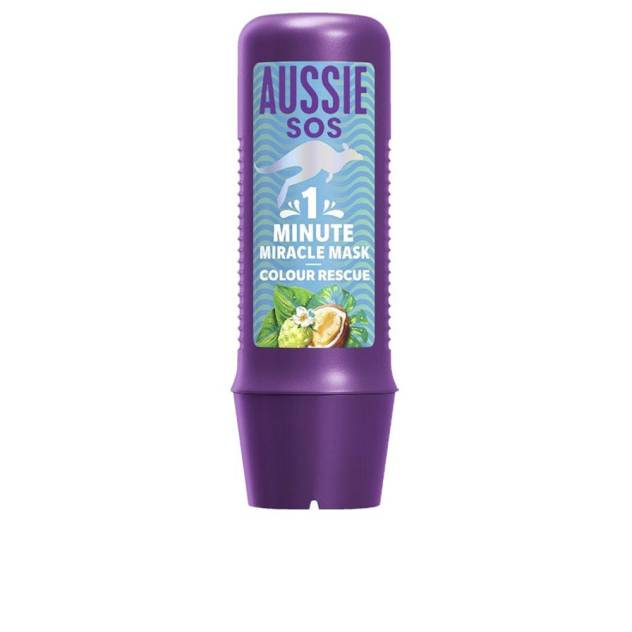 Masca de par cu efect reparator si hidratant AUSSIE SOS 1 MINUTE MIRACLE COLOR RESCUE 250 ml Masca de par cu efect reparator si hidratant AUSSIE SOS 1 MINUTE MIRACLE COLOR RESCUE 250 ml