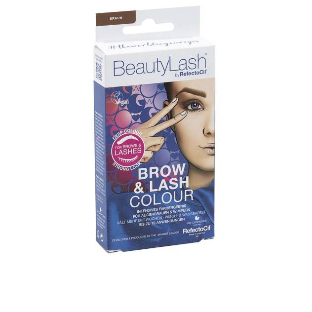 BEAUTYLASH BROW & LASH COLOUR kit tinte cejas y pestañas #Castaño medio 1 u