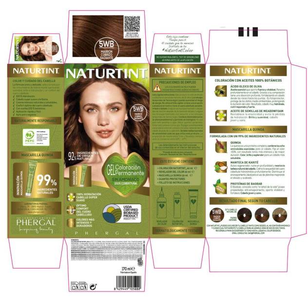 NATURTINT tinte sin amoniaco #5Wb-Marrón Cobrizo Radiante 170 ml