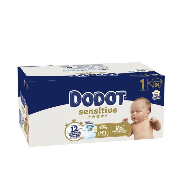 DODOT SENSITIVE RN talla 1 pañales 2-5 kg 84 u