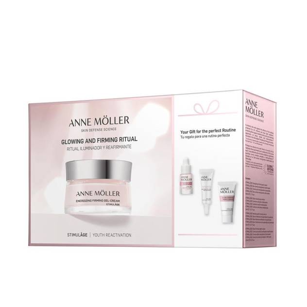 Set ingrijire faciala pentru fermitate cu efect de iluminare gel - crema ANNE MÖLLER STIMULÂGE