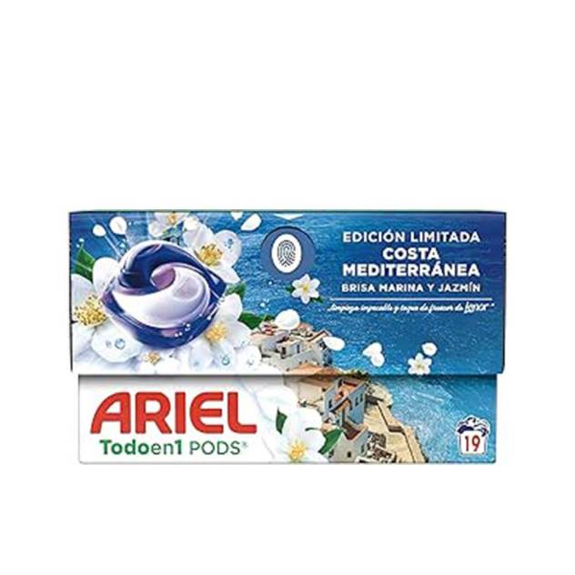 ARIEL PODS COSTA MEDITERRANEA detergente 19 cápsulas