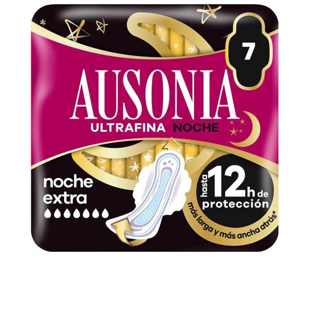 AUSONIA compresas noche extra alas 7 u