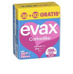 EVAX COTTONLIKE compresas normal alas 48 u