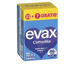EVAX COTTONLIKE compresas super plus alas 30 u